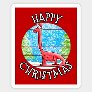 Christmas Diplodocus Dinosaur Xmas 2022 Sticker